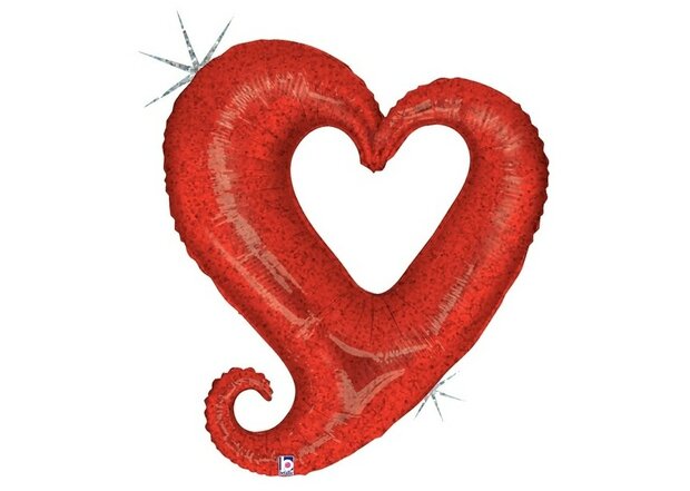 Chain Heart - Red - 37 inch