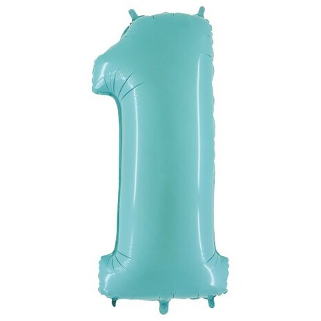 Number 1 - Pastel blauw - 40 inch