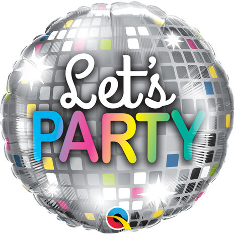 Let&#039;s Party Disco Ball - 18 inch - Qualatex ( gaat uit het assortiment )