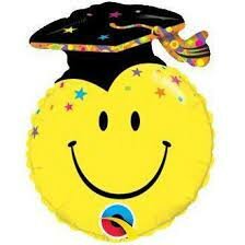 Mooideco - Emoji Face Party Grad - 14 inch - Qualatex 