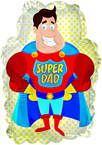 Mooideco - Super Dad - 9 inch - CTI Balloons 