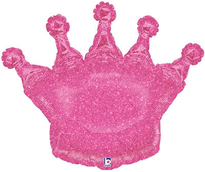 Mooideco - Glittering Pink Crown - 36 inch - Betallic 