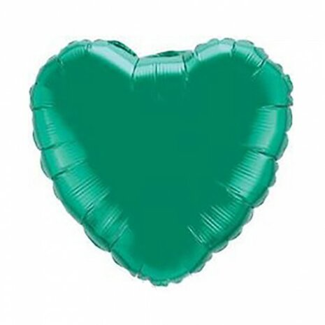 Mooideco - Heart Green - 18 inch - Flex - 10 stuks 