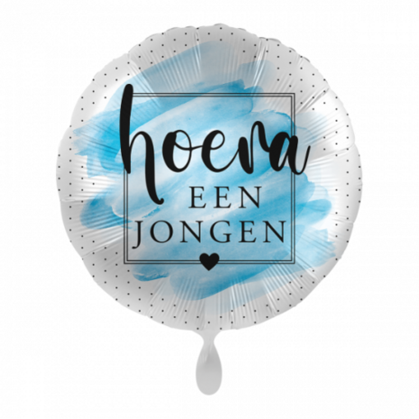 Mooideco - Hoera een jongen - verf - 18 inch - Everloon 