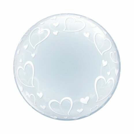 Mooideco - Stylish hearts - Bubble - 24 inch - Qualatex 