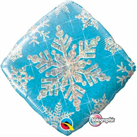 Mooideco - Snowflakes Sparkles - Blue - 18 inch - Qualatex