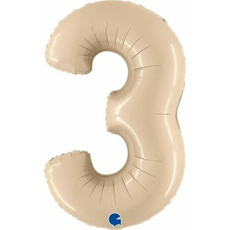 Mooideco - Number 3 - Cream - 26 inch