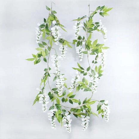 Mooideco - Witte wisteria slinger 210cm