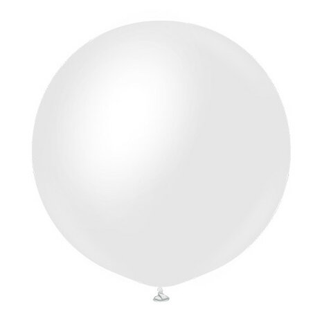 Mooideco - Kalisan ballonnen Opaque Satin Snow White - 24 inch