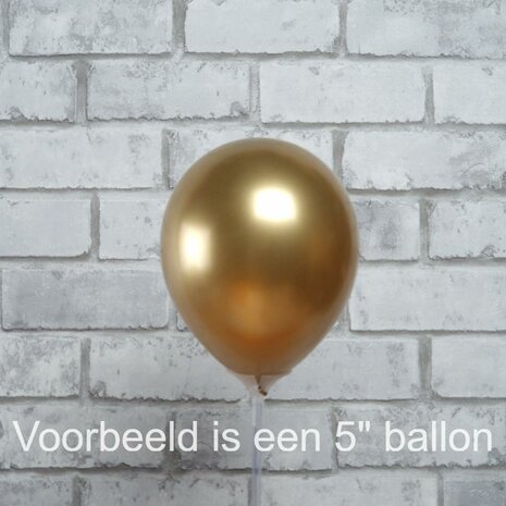 Mooideco - hart ballonnen latex 14 inch Reflex gold