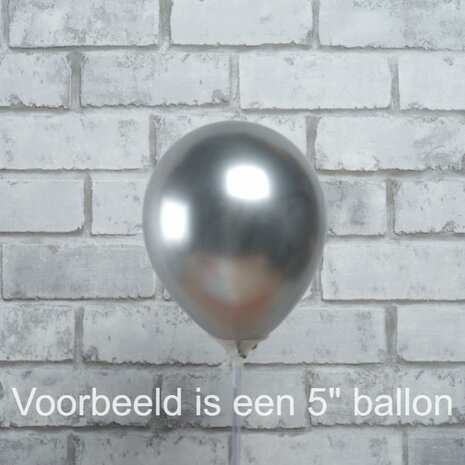 Mooideco - Hartvormige latex ballonnen - zilver 981 