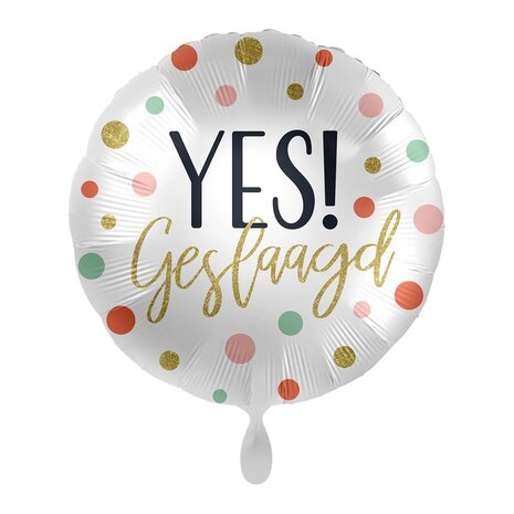 Mooideco - Yes! Geslaagd - folieballon - 18 inch - Everloon 