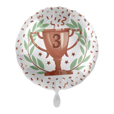 Mooideco - brons Trofee 3e prijs - folie ballon - 18 inch - Everloon 