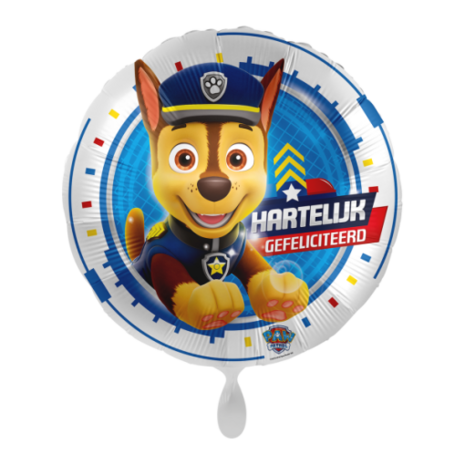 Mooideco - Gefeliciteerd Chase Paw Patrol - 18 inch - everloon (1)