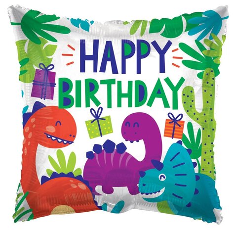 Mooideco - Dino Happy Birthday - 18 inch - Kaleidoscope (1)