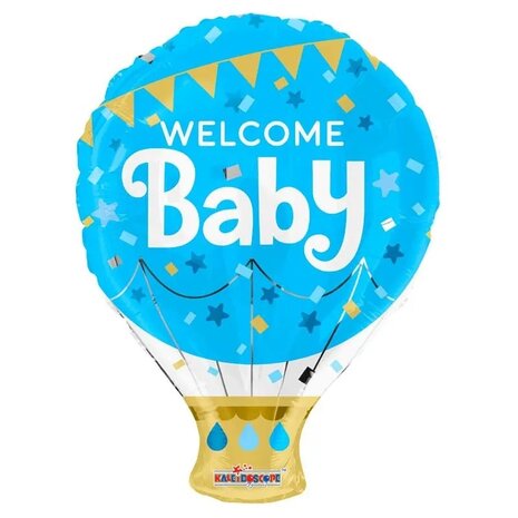 Mooideco - Welcome Baby Blue hot air balloon (18 inch) Kaleidoscope