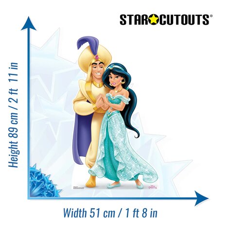 Aladdin &amp; Jasmine Disney Cutout Mooideco 