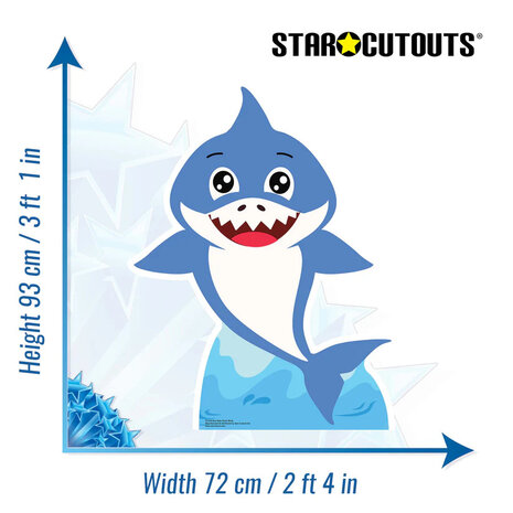 Mooideco - Cut out Baby Shark Blue Boy 93 cm