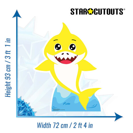 Mooideco - Cut out Baby Shark yellow 93 cm