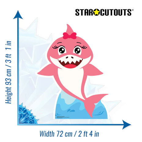 Mooideco - Cut out Baby Shark Pink Girl 93 cm