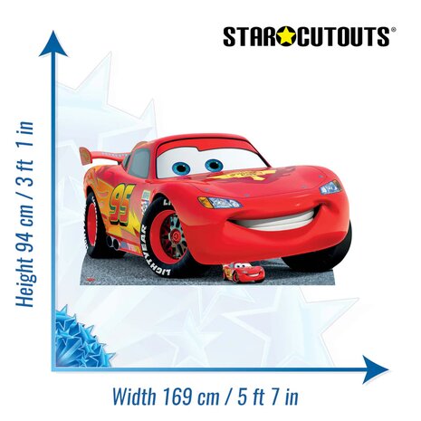 Mooideco - Cut out Cars Lightning McQueen 94 cm