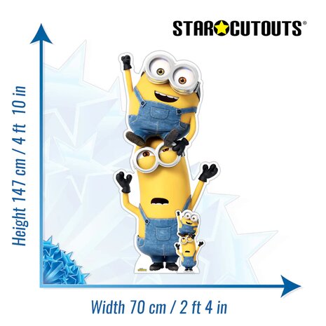 Mooideco - Cut out Minions Kevin en Bob 147 cm