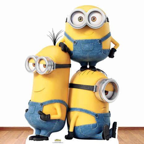 Mooideco - Cut out Minions Kevin, Bob en Stuart  131 cm