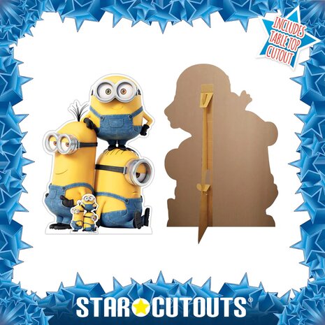 Mooideco - Cut out Minions Kevin, Bob en Stuart  131 cm