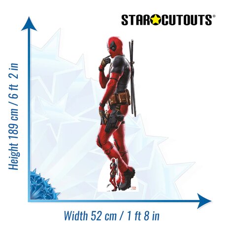 Mooideco - Cut out Deadpool Ryan Reynolds 189 cm