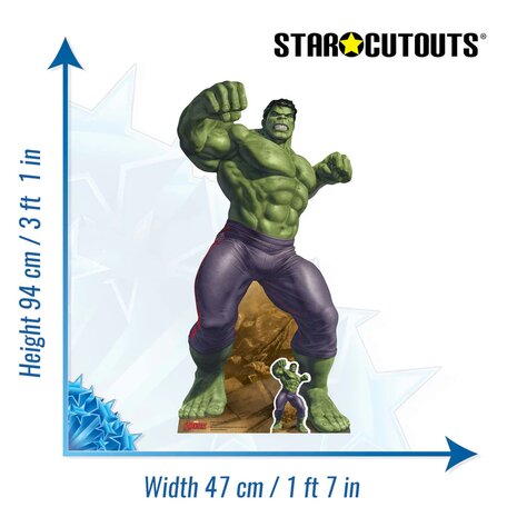 Mooideco - Cut out Marvel Avengers Hulk 94 cm