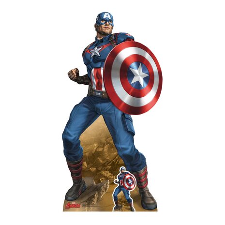 Mooideco - Cut out Marvel Avengers Captain America 92 cm