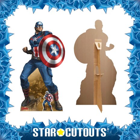 Mooideco - Cut out Marvel Avengers Captain America 92 cm