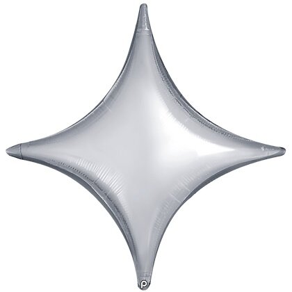 Mooideco - Starpoint - Silver - 30 inch - Prima balloons