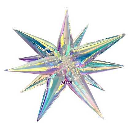 Folieballon ster iridescent primadescent - Starburst