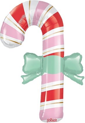 Mooideco - Candy cane with bow - 39 inch - Prima balloons