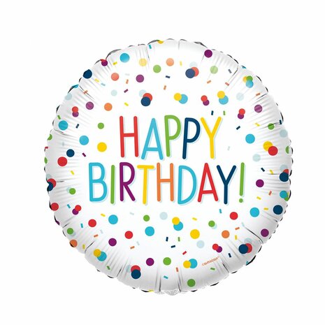 Mooideco - Confetti Birthday - Happy birthday - 18 inch - Anagram (1)