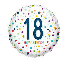 Mooideco - Confetti Birthday - Happy birthday 18 jaar - 18 inch - Anagram (1)