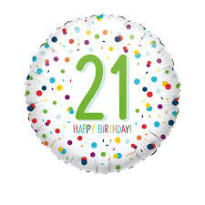 Mooideco - Confetti Birthday - Happy birthday 21 jaar - 18 inch - Anagram (1)