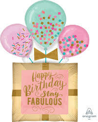 Mooideco - Stay Fabulous - Happy birthday - 32 inch - Anagram (1)