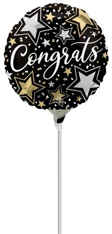 Mooideco - Congrats stars - geslaagd - 9 inch - Anagram (1)