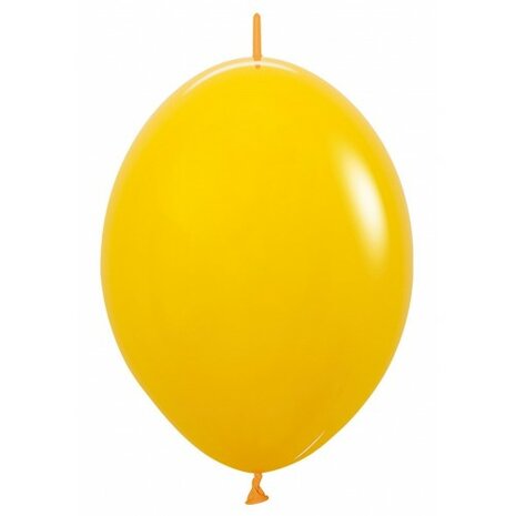 Mooideco - Link o loon doorknoopballonnen Sempertex Honey yellow