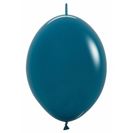 Mooideco - Link o loon doorknoop ballonnen Sempertex deep teal blue 035