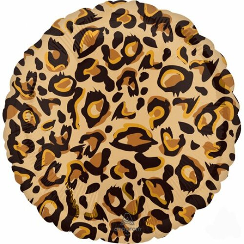 Folieballon rond - 18inch   Dierenprint - Leopard