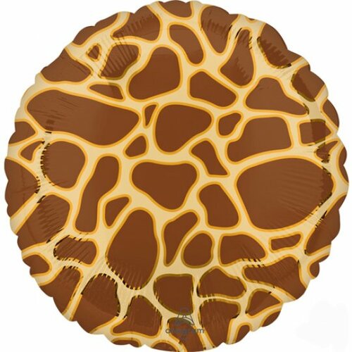 Folieballon rond - 18inch   Dierenprint - Giraffe