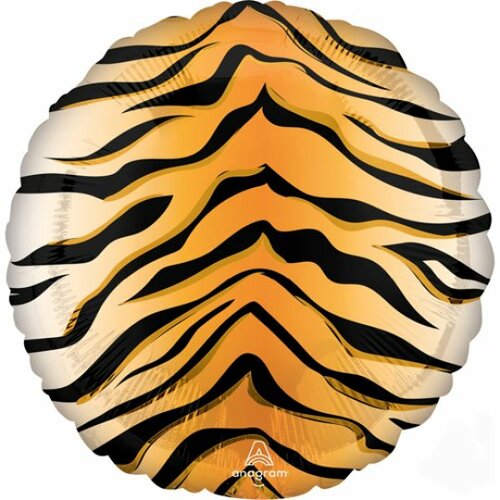 Folieballon rond - 18inch   Dierenprint - Tiger