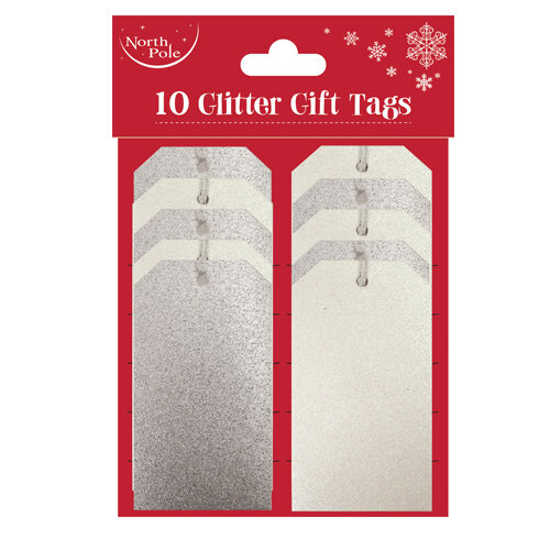 Zilver & Iridescent Glitter Cadeau Kaartjes