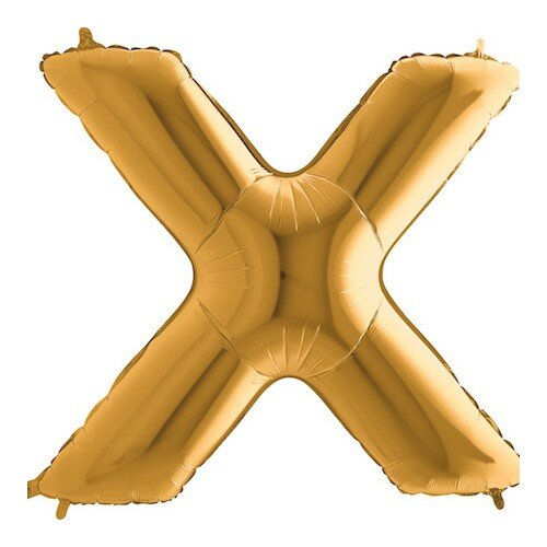 Letter X - goud - 26 inch - Grabo (1)