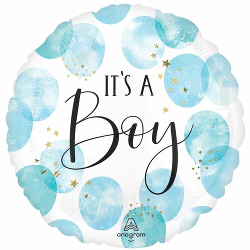 Watercolor Blue - Baby Boy - 18 inch - S40 Anagram (1)