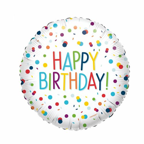 Confetti Birthday - Happy birthday - 18 inch - S40 Anagram (1)