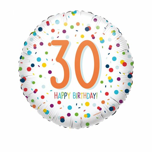 Confetti Birthday - Happy birthday 30 jaar - 18 inch - S40 Anagram (1)